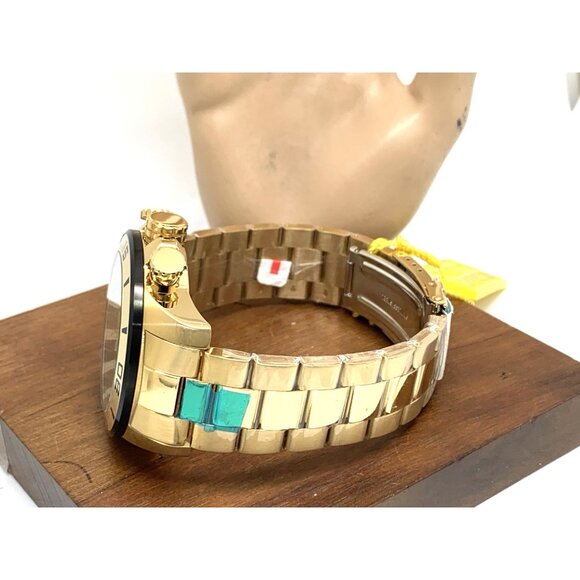 Invicta Mens Watch 22590 Pro Diver Chronograph Gold Tone Steel 48.5mm Black Dial - Picture 9 of 14